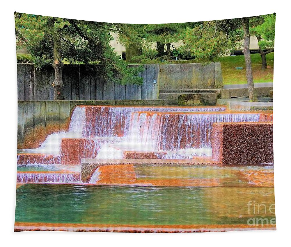 Portland Oregon Tapestry featuring the photograph Portland Waterfall by Merle Grenz