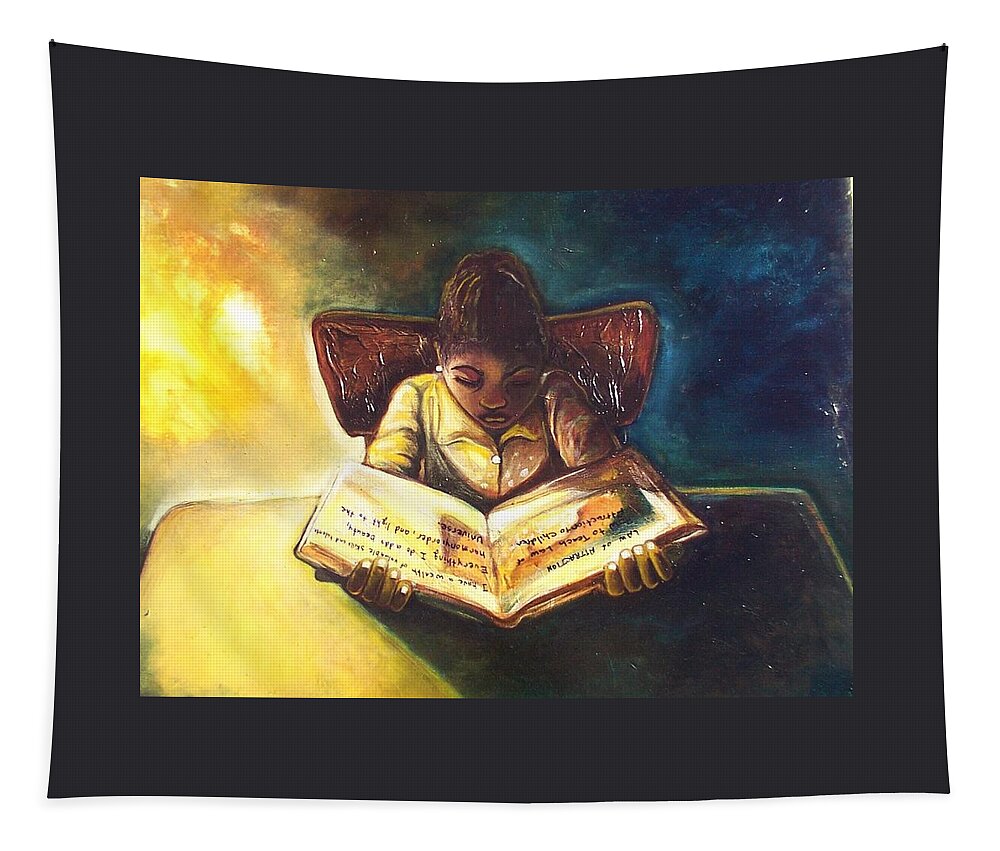 African American Art Tapestry featuring the painting Positive Thinking by Emery Franklin
