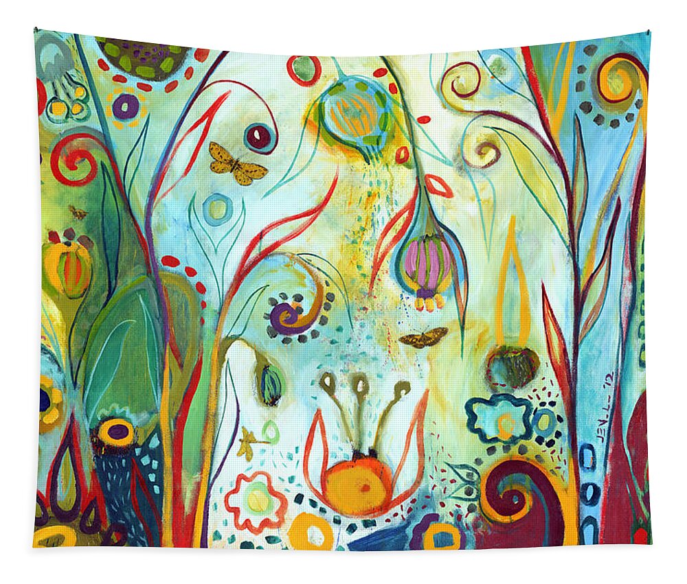 Garden Tapestry featuring the painting Possibilities by Jennifer Lommers