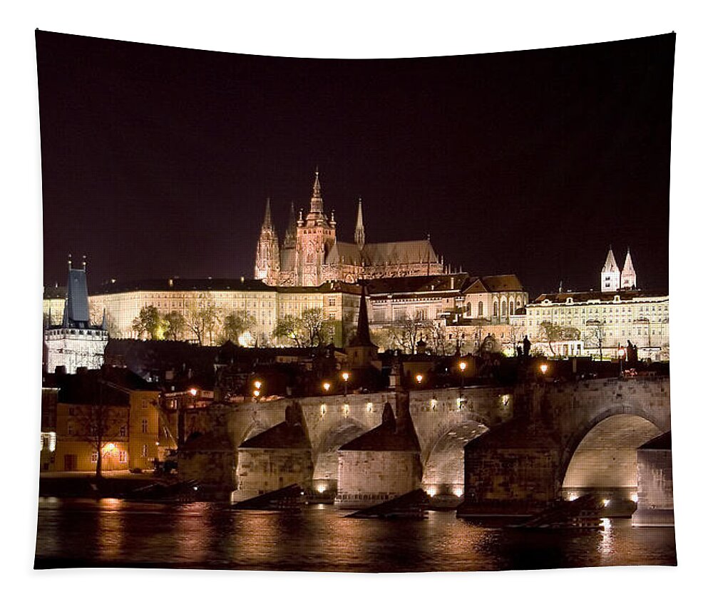 Prague Tapestry featuring the photograph Prague Castle by Shawn Everhart