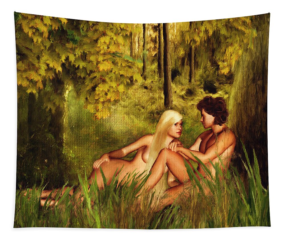 Eve Tapestry featuring the digital art Pre-Consciousness by Lourry Legarde