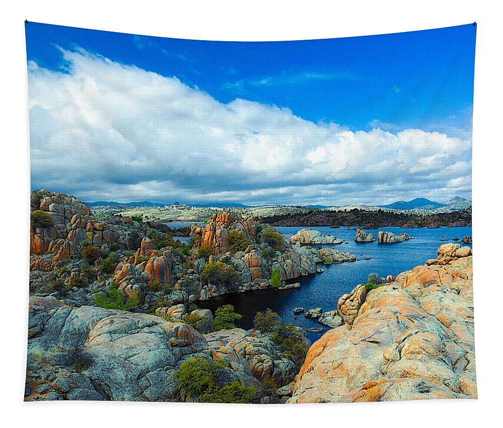 Prescott Tapestry featuring the photograph Prescott Rocks by Richard Gehlbach