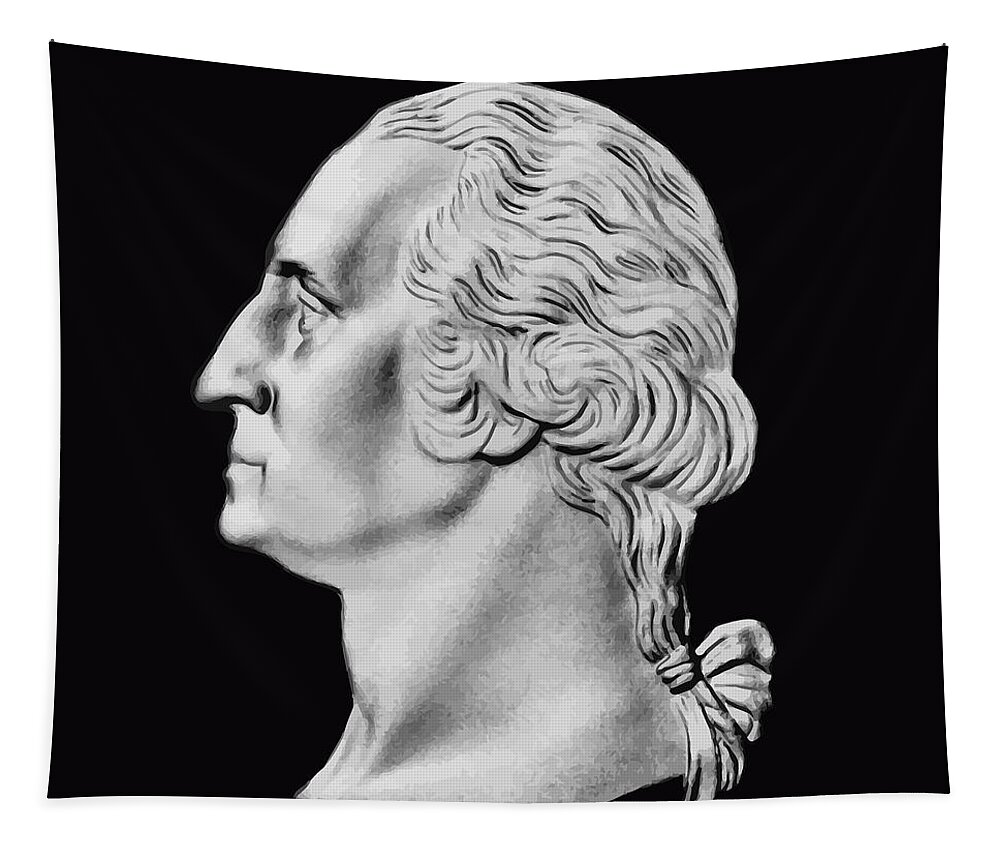 General George Washington Tapestry featuring the digital art President Washington Bust by War Is Hell Store