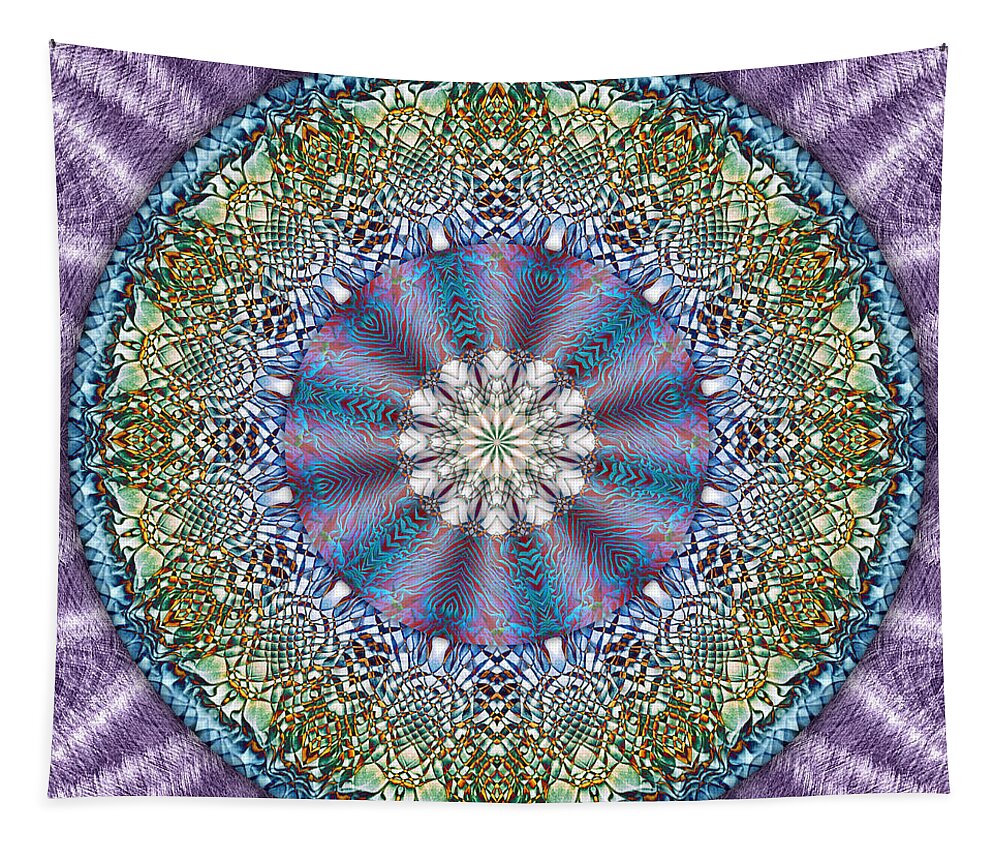 Symbolism Mandalas Tapestry featuring the digital art Pretty as a Picture by Becky Titus