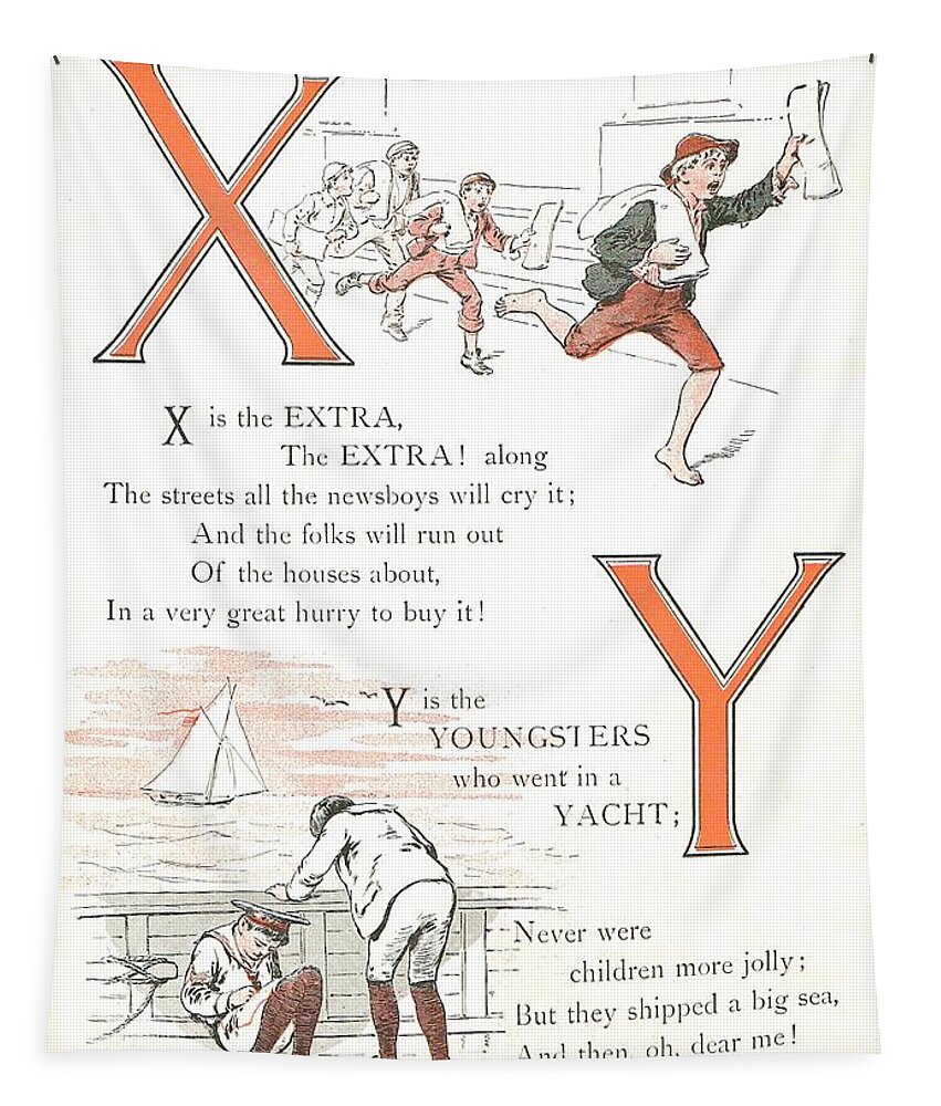 The Wurtherington Diary Tapestry featuring the painting Pretty Name ABC X and Y by Reynold Jay