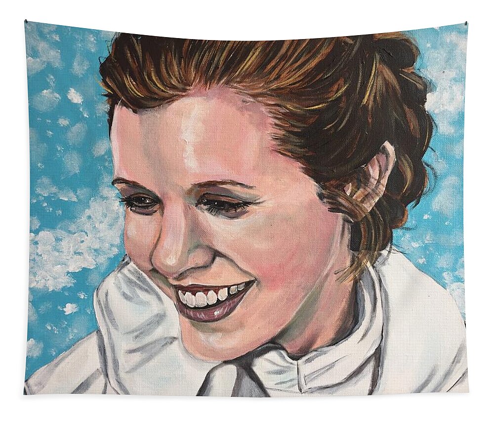 Princess Leia Tapestry featuring the painting Princess Leia by Joel Tesch