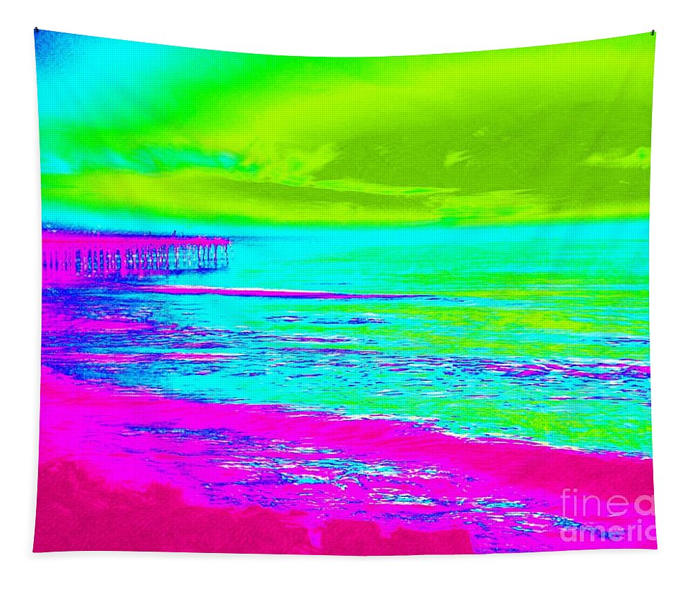 Beach Tapestry featuring the photograph Psycho Girls Vacation by Julie Lueders 