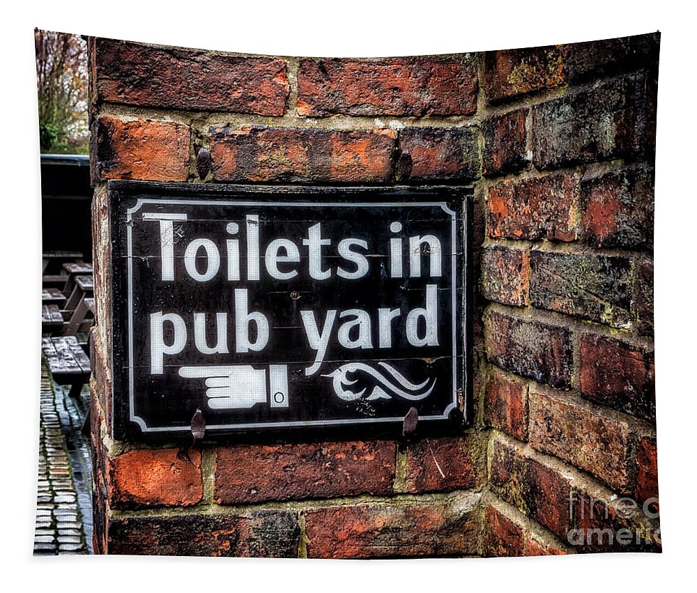 Pub Sign Tapestry featuring the photograph Pub Sign by Adrian Evans