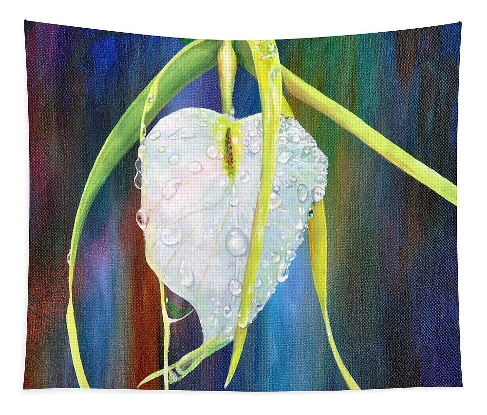 Night Orchid Tapestry featuring the painting Pure Love by AnnaJo Vahle