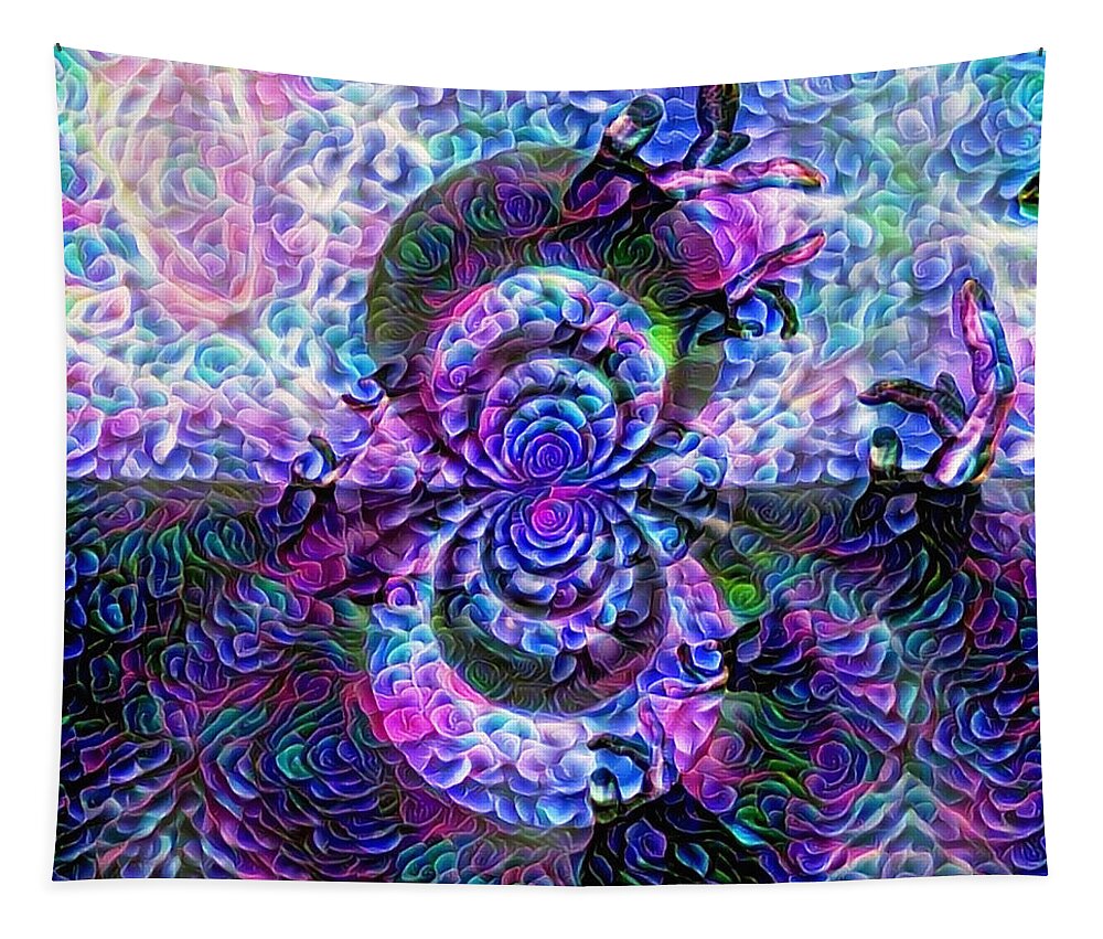 Digital Tapestry featuring the digital art Purple abstraction by Bruce Rolff