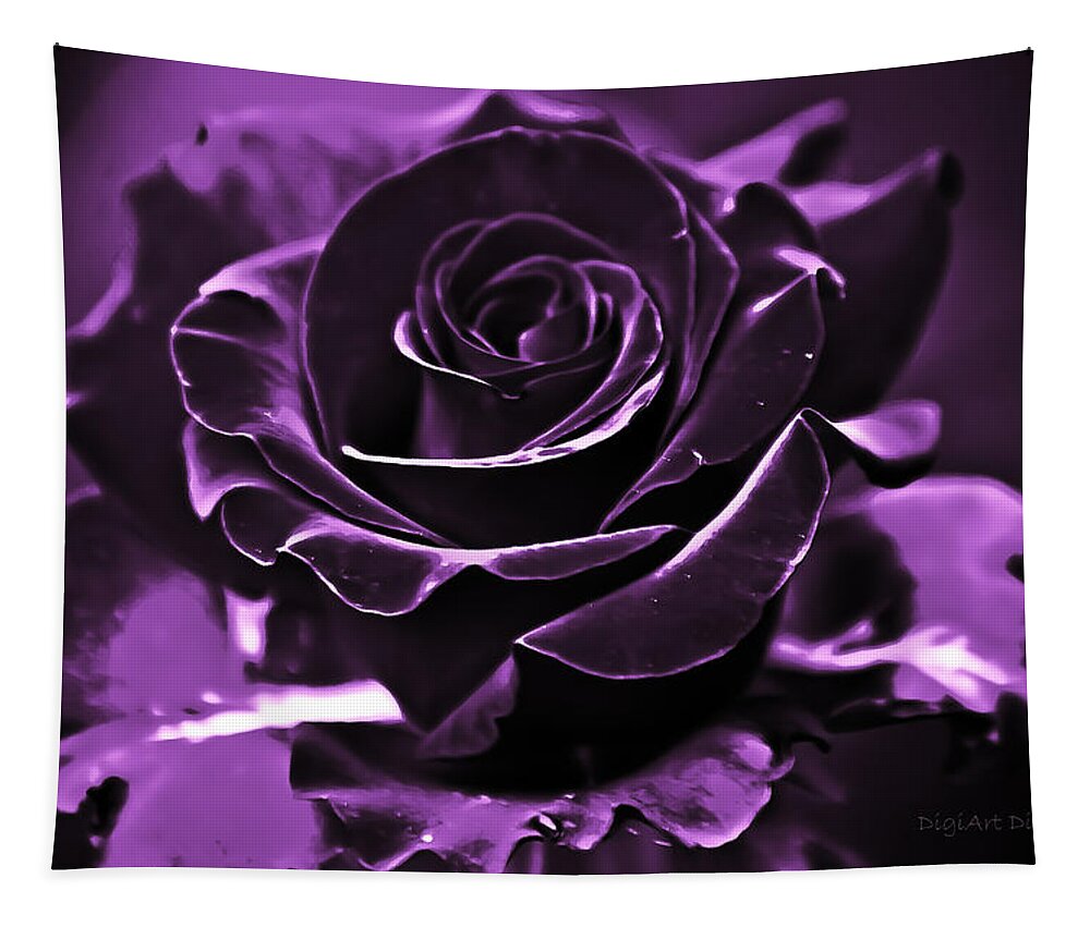 Rose Tapestry featuring the photograph Purple Seduction by DigiArt Diaries by Vicky B Fuller