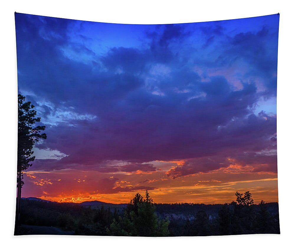 Sunset Tapestry featuring the photograph Quartz Canyon Sunset by Greni Graph