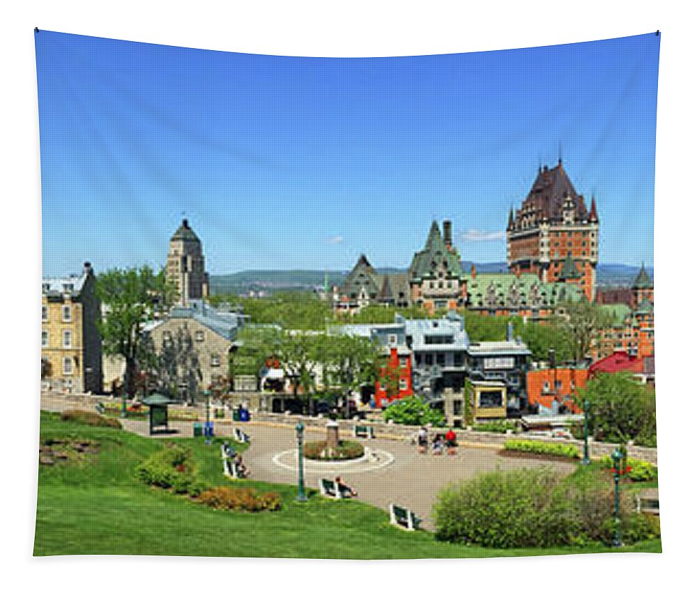 Quebec City Tapestry featuring the photograph Quebec City 1846 by Jack Schultz