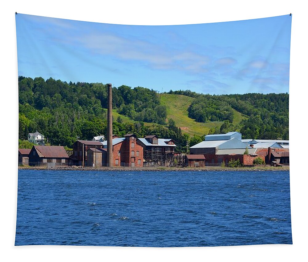 Keweenaw Tapestry featuring the photograph Quincy Smelting Works by Keith Stokes