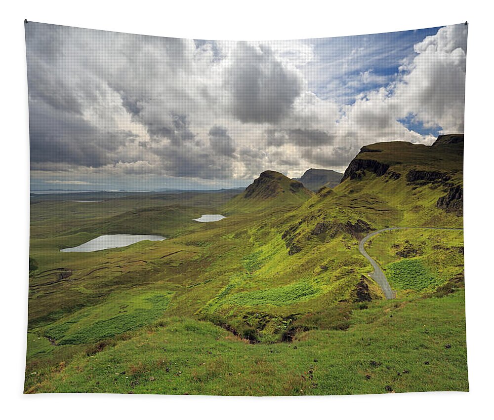 Quiraing Tapestry featuring the photograph Quiraing and Trotternish by Maria Gaellman
