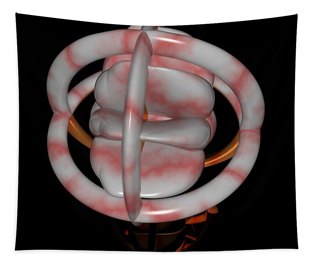 Marble Sculpture Tapestry featuring the digital art R 017 B by Rolf Bertram