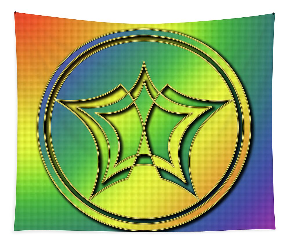 Rainbow Design 1 Tapestry featuring the digital art Rainbow Design 1 by Chuck Staley