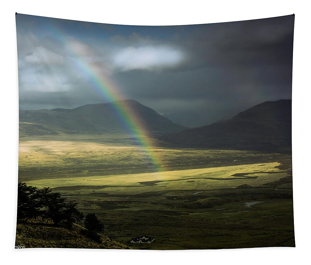 Rainbow Tapestry featuring the photograph Rainbow in the Valley by Andrew Matwijec