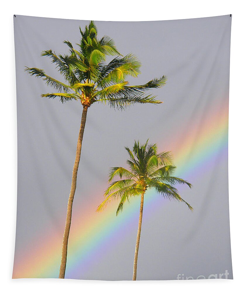Afternoon Tapestry featuring the photograph Rainbow Palms by Ron Dahlquist - Printscapes