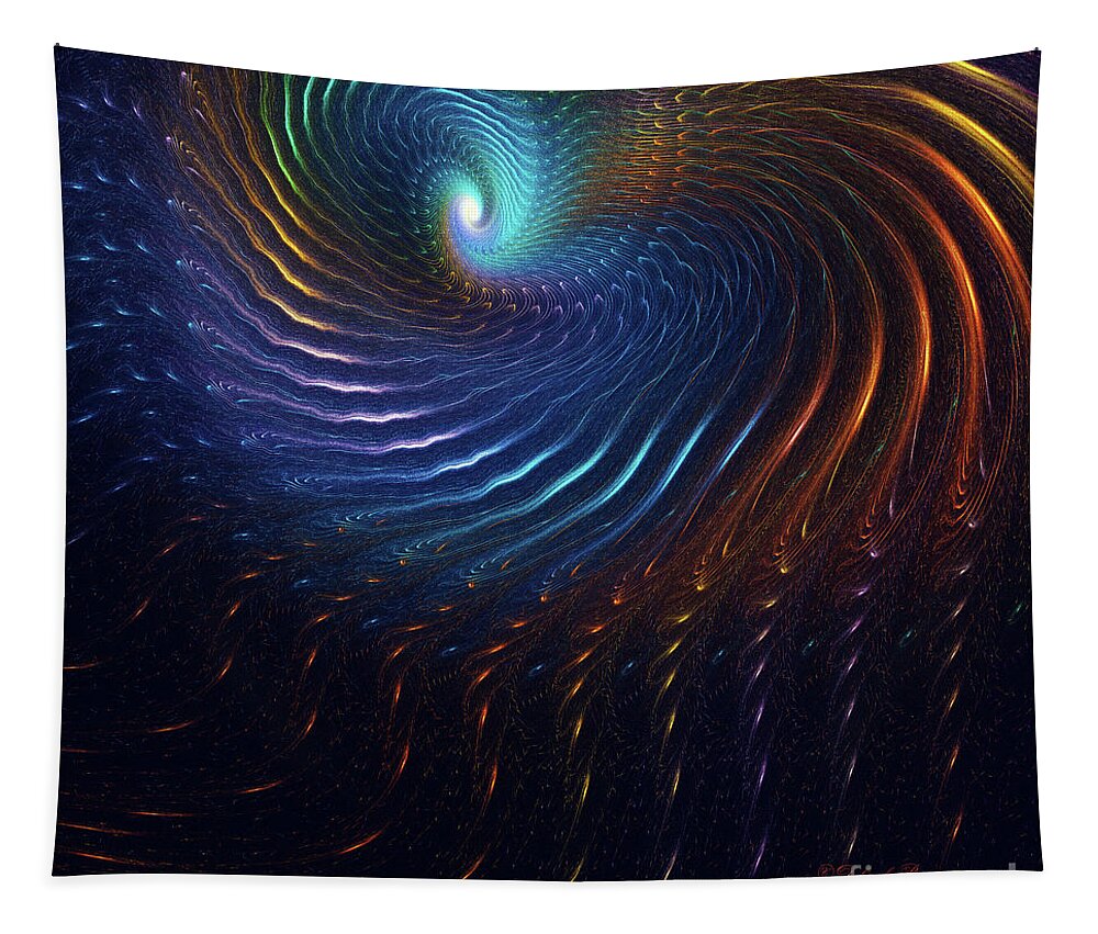 Swirl Tapestry featuring the digital art Rainbow Swirl by Deborah Benoit