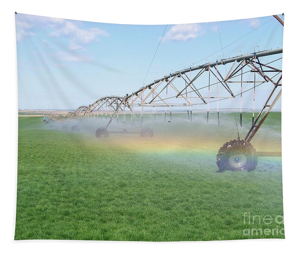 Rainbows Tapestry featuring the photograph Rainbow under the Pivot by Charles Robinson