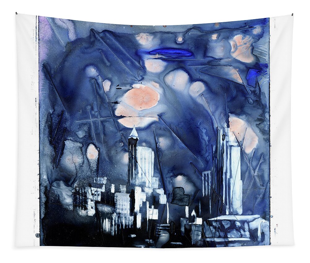 Art Prints Tapestry featuring the painting Raleigh Moonlit by Ryan Fox
