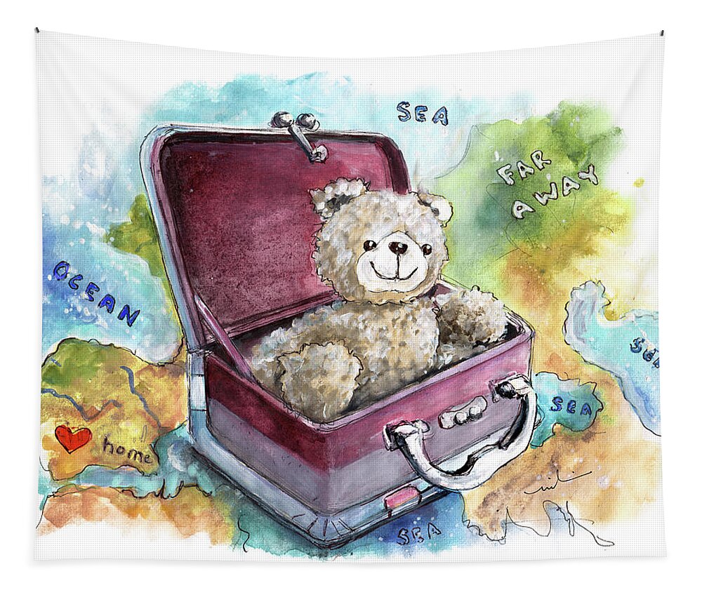 Truffle Mcfurry Tapestry featuring the painting Ramble The Travel Ted by Miki De Goodaboom