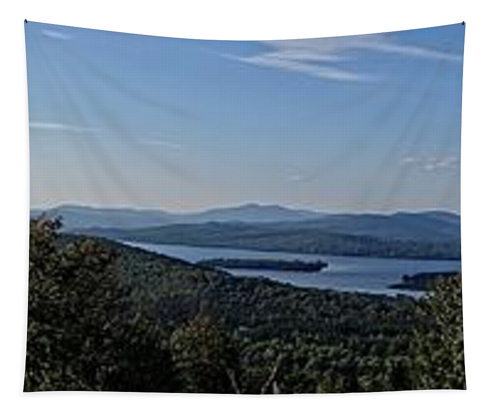 Lake Tapestry featuring the photograph Rangeley Lake Sunset Panoramic by Russ Considine