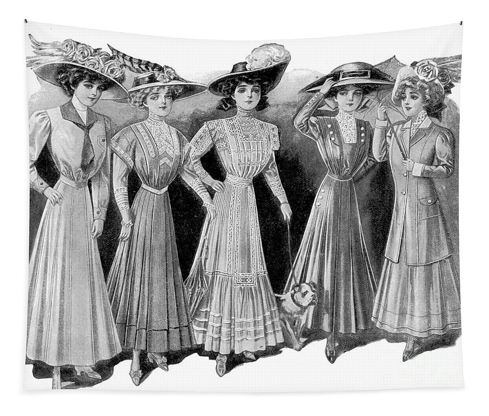 Fashion Tapestry featuring the photograph Ready-made Womens Fashion, 1900s by Science Source