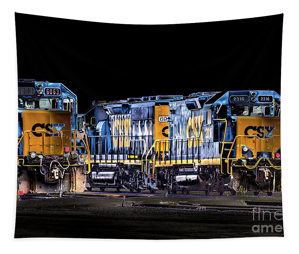 Csx Tapestry featuring the photograph Ready to Roll by William Norton