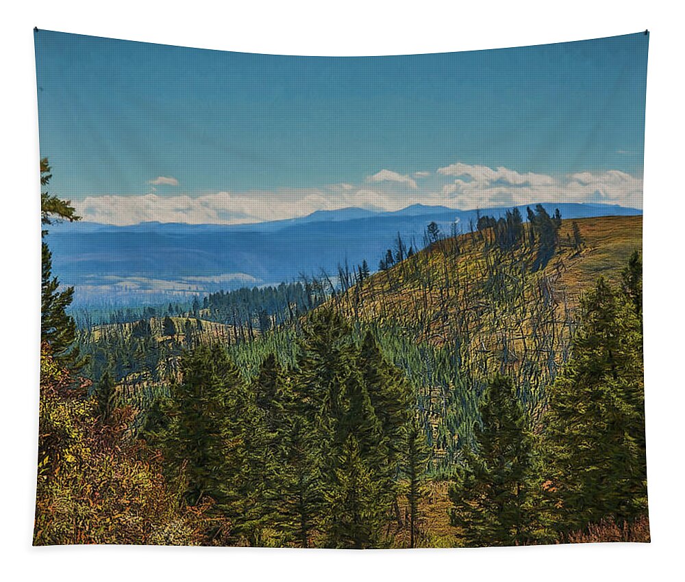 Lisowski Tapestry featuring the photograph Recovery after Fire at Yellowstone by Penny Lisowski