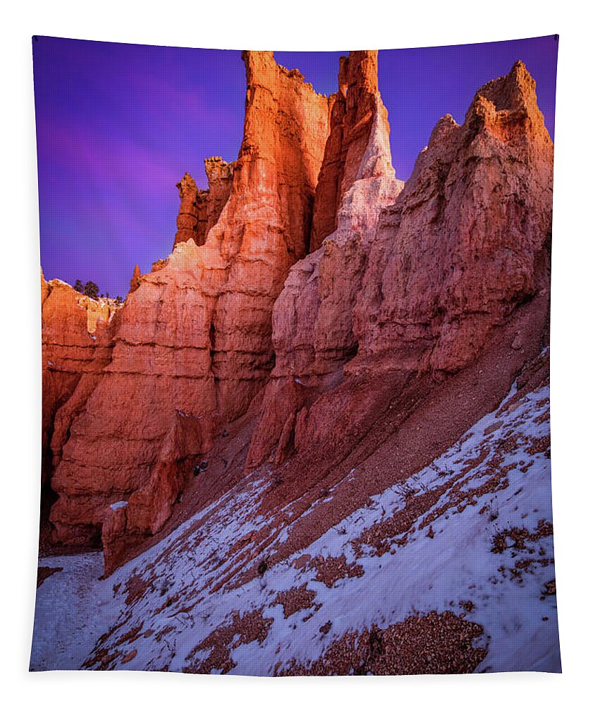 Amaizing Tapestry featuring the photograph Red Peaks by Edgars Erglis
