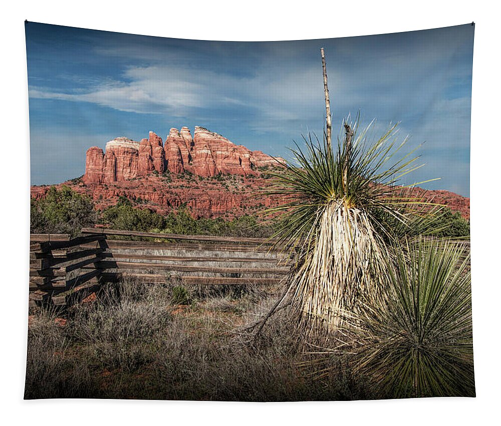 Arizona Tapestry featuring the photograph Red Rock Formation in Sedona Arizona by Randall Nyhof