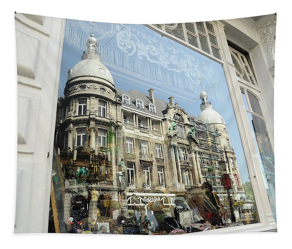 Photograph Tapestry featuring the photograph Reflections of Architecture by Richard Gehlbach