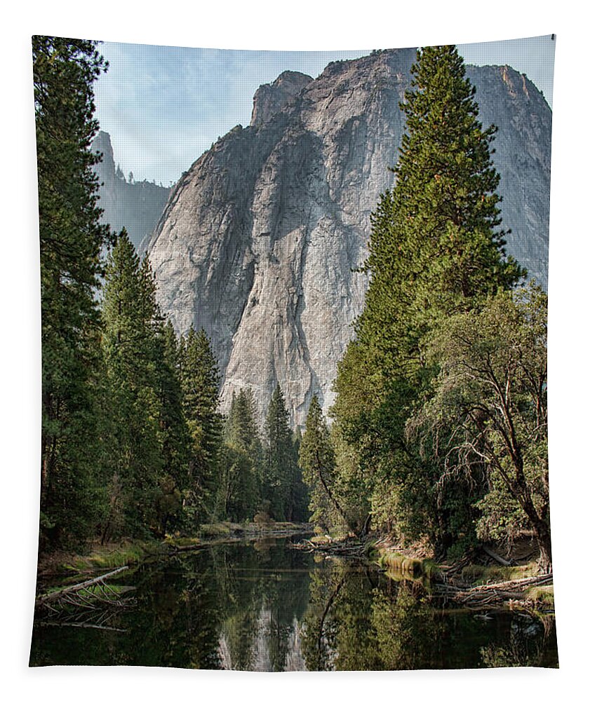 Cathedral Rocks Tapestry featuring the photograph Reflections of Cathedral Rocks by Kristia Adams