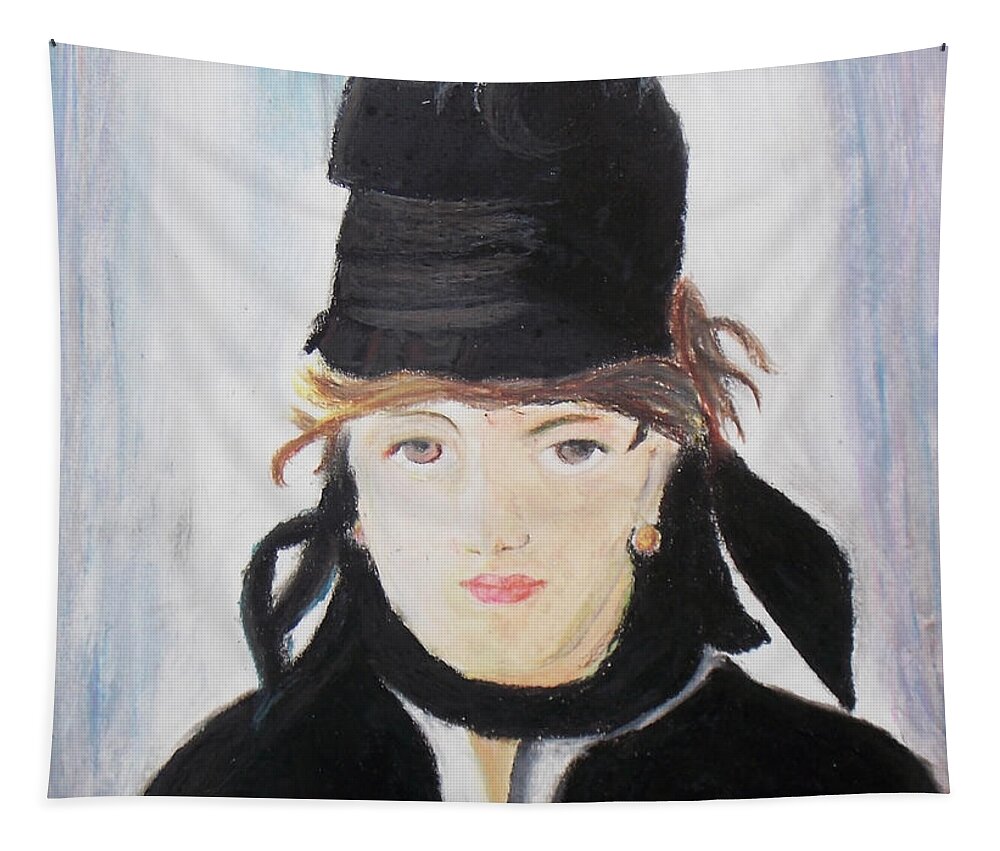 Copy Tapestry featuring the pastel Remake Portrait of Berthe Morisot by Keshava Shukla