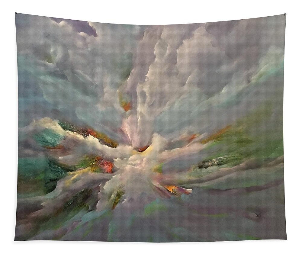 Abstract Tapestry featuring the painting Resplendent by Soraya Silvestri