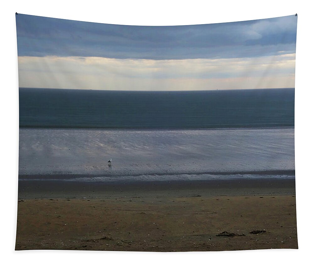 Revere Tapestry featuring the photograph Revere Beach Bars of Color Revere MA by Toby McGuire
