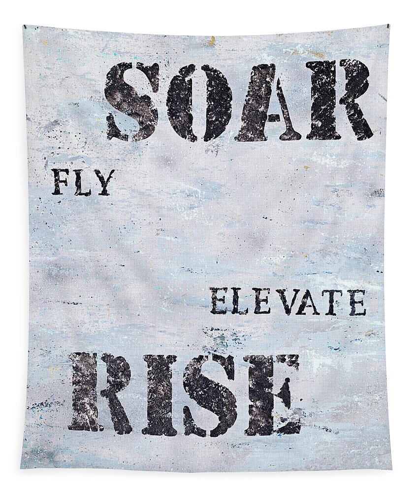 Adventure Tapestry featuring the painting Rise Elevate Fly Soar by Tamara Nelson