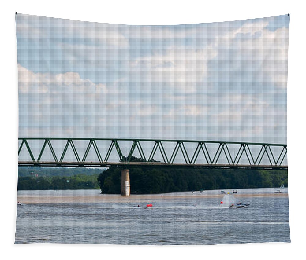 Riverfront Roar Tapestry featuring the photograph Riverfront Roar 2015 by Holden The Moment
