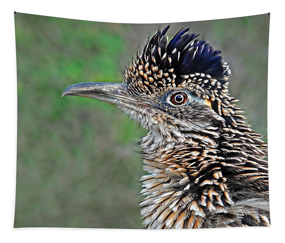 Roadrunner Tapestry featuring the photograph Roadrunner Portrait by Dave Mills