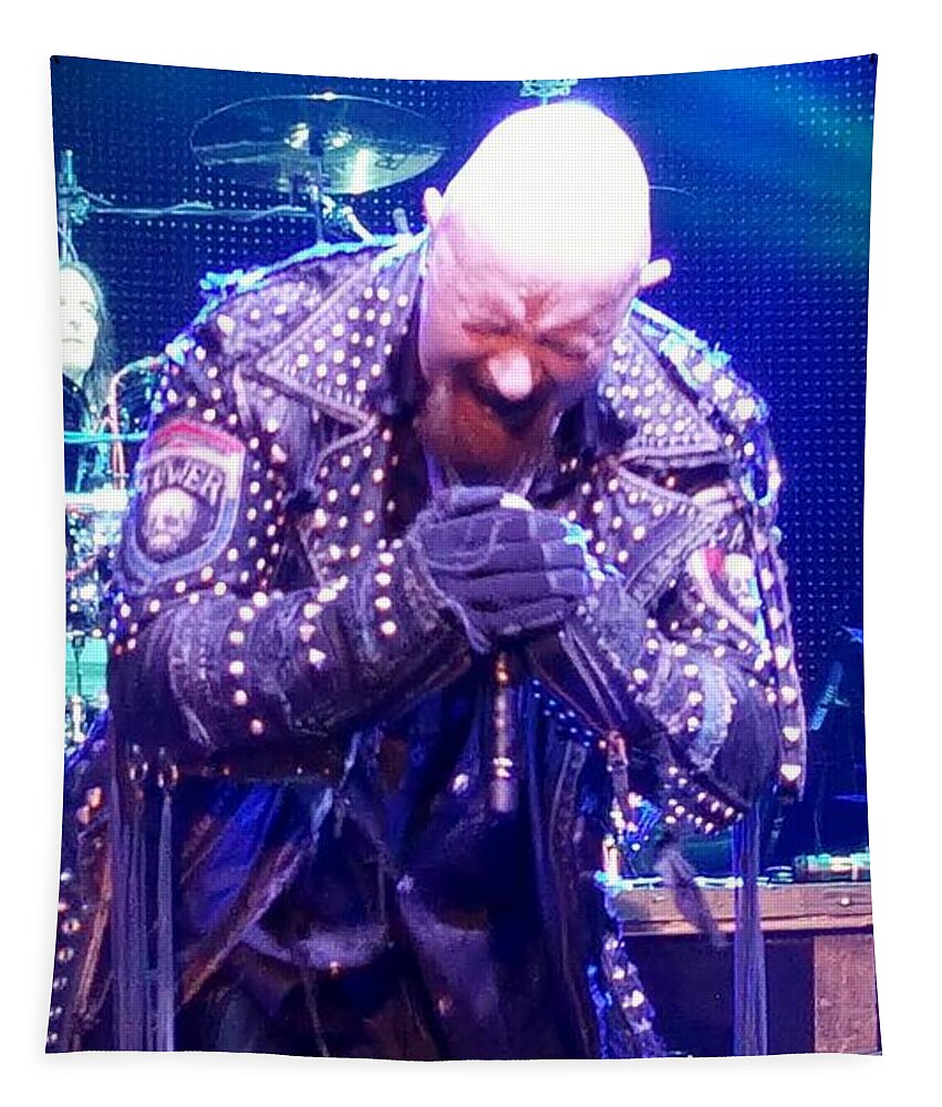 Judas Priest Tapestry featuring the photograph Rob Halford 3 by Rob Hans