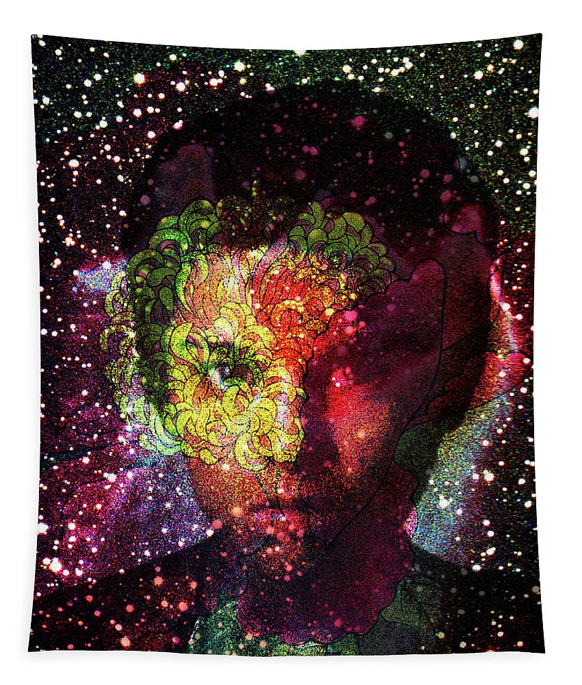 Collage Tapestry featuring the digital art Roland Scorpio by John Vincent Palozzi