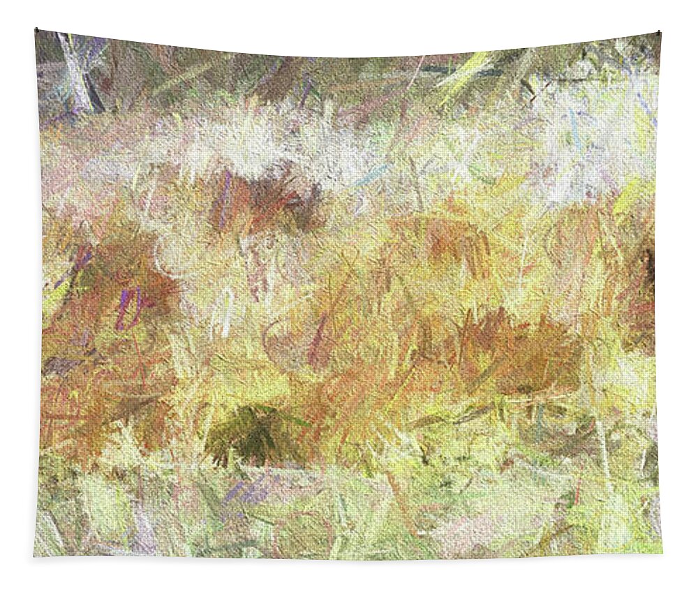 Abstract Tapestry featuring the digital art Rolling In The Deep by Leslie Montgomery
