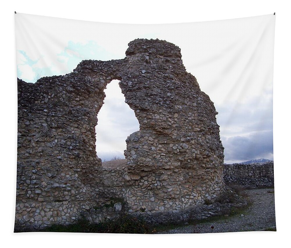 Old Stones Tapestry featuring the photograph Roman Ruins by Judy Kirouac