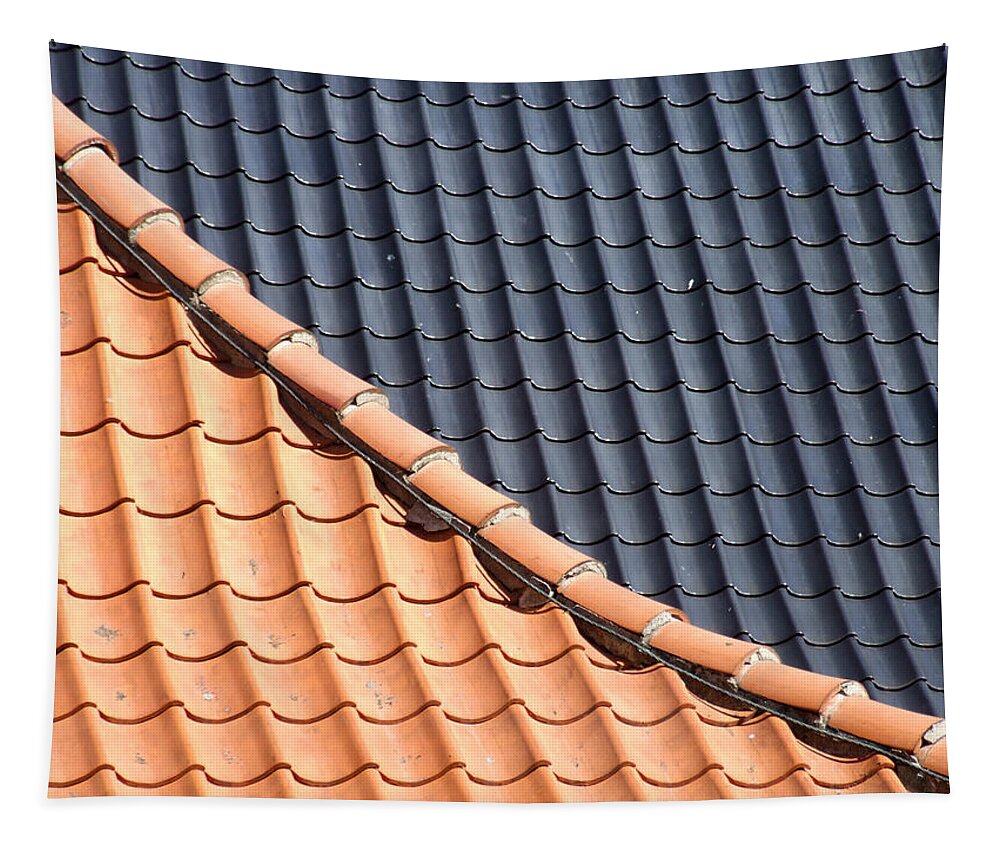 Roof Tiles Tapestry featuring the photograph Roof Tiles by Helen Jackson