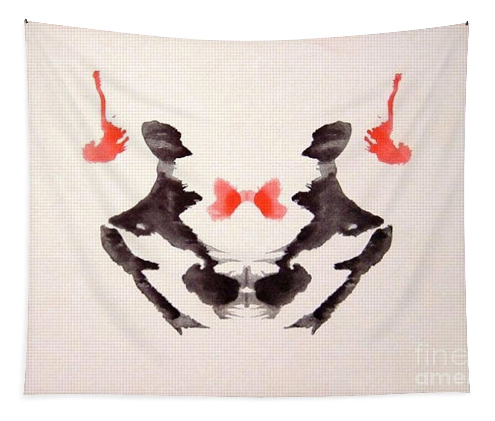 Science Tapestry featuring the photograph Rorschach Test Card No. 3 by Science Source