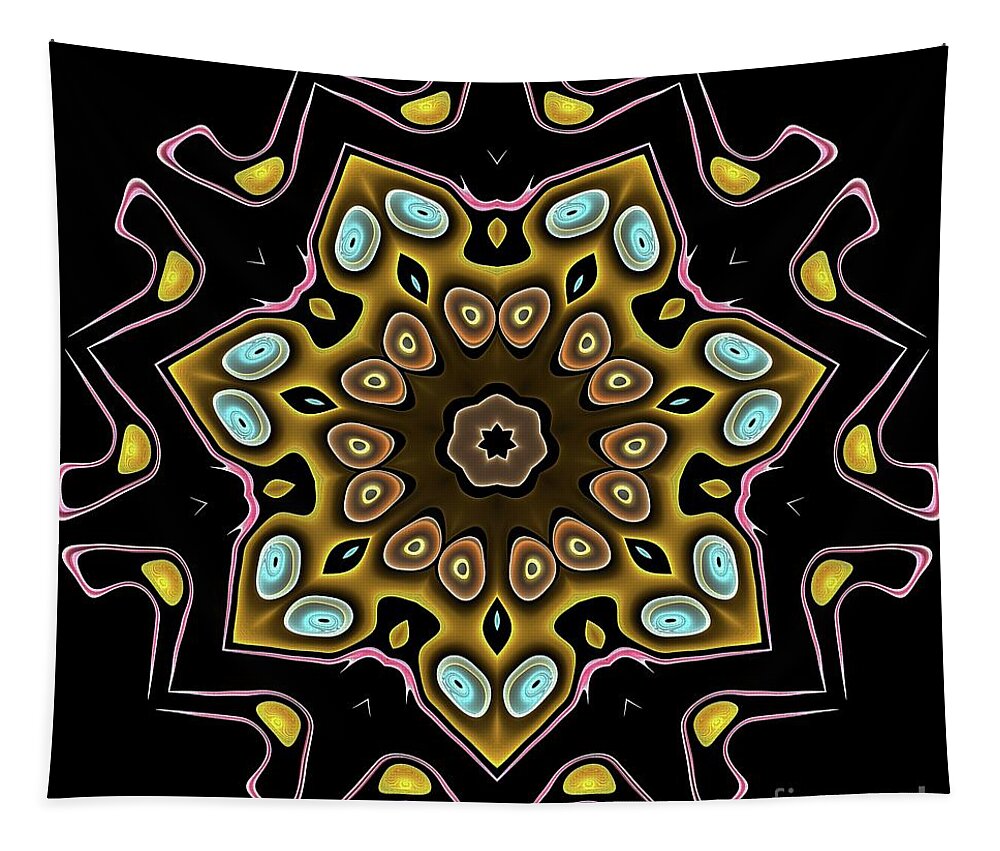 Digital Art Tapestry featuring the painting Rosette by Dragica Micki Fortuna