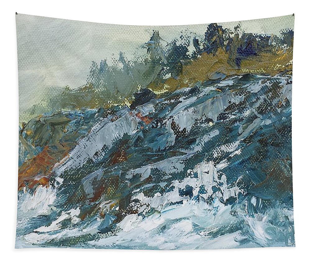 Surf Tapestry featuring the painting Rough by Susan E Hanna