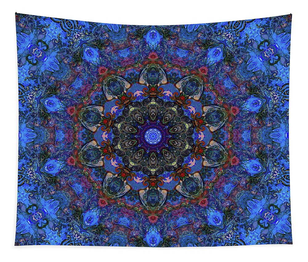 Royal Blue Tapestry featuring the mixed media Royal Blue by Natalie Holland
